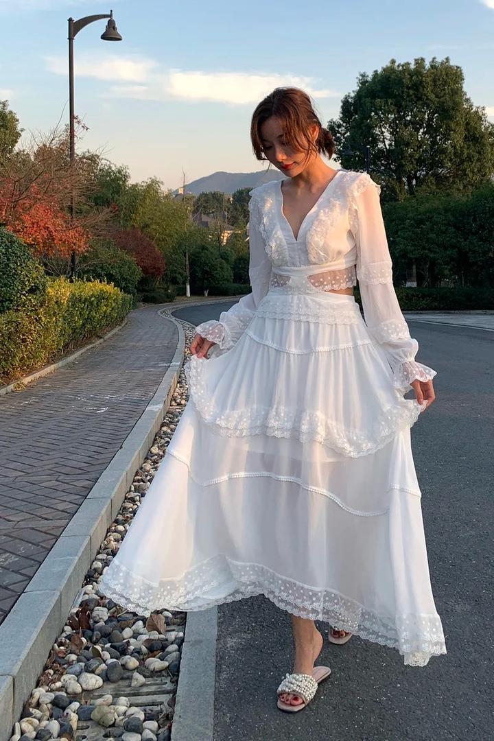 Невероятно красивое белое платье