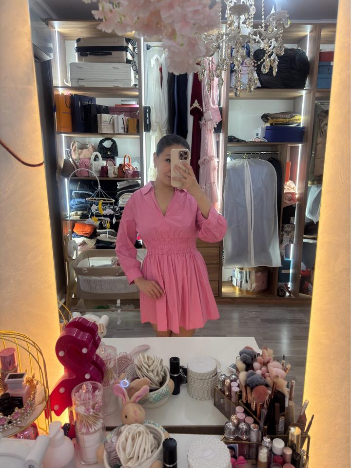 Короткое розовой платье Zara