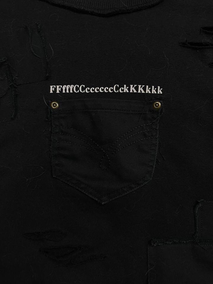 Custom Distressed Sweatshirt — Handcrafted 1/1