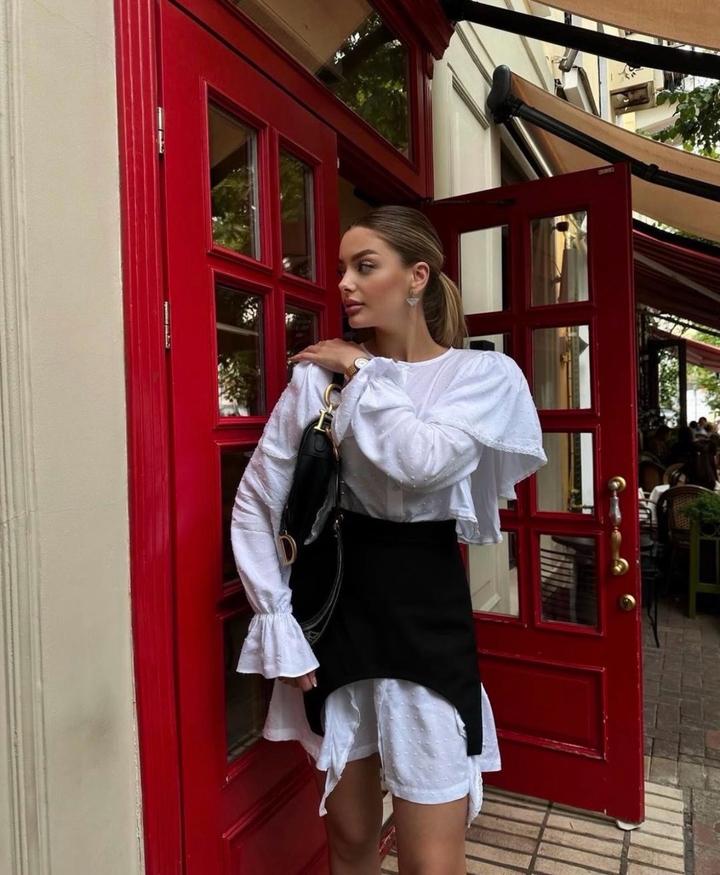 Платье рубашка с баской