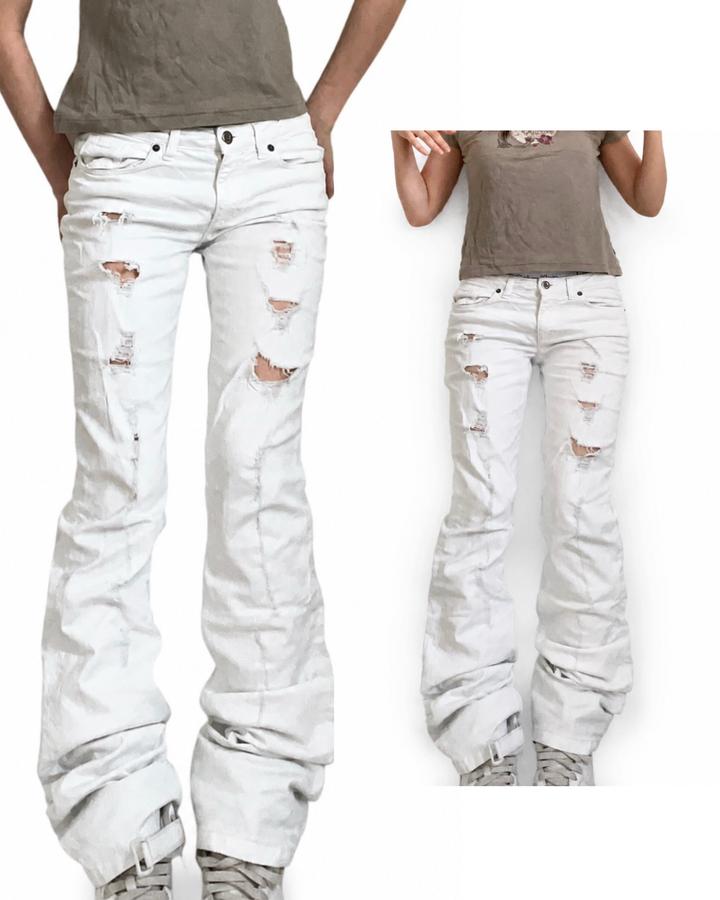 Dolce & Gabanna white distressed jeans