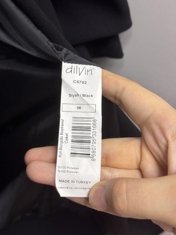 Пиджак черный сделан в Турции