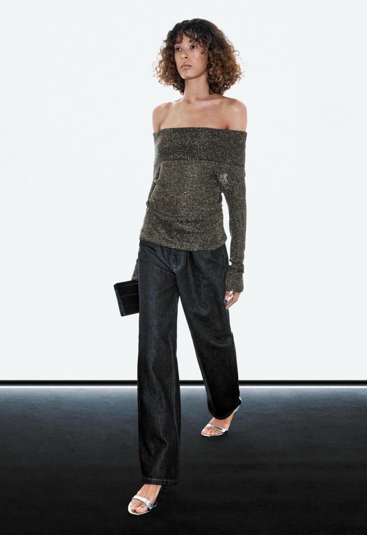 Топ с открытыми плечами Massimo dutti