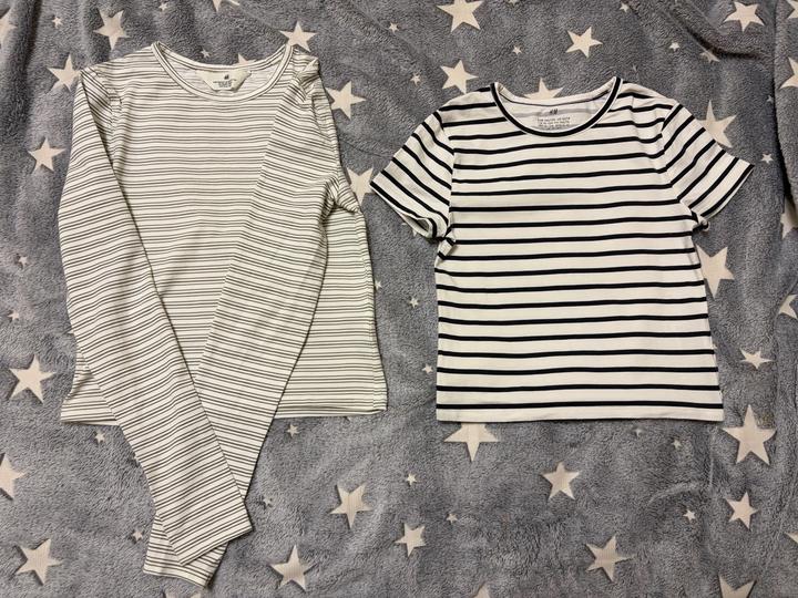 Лонгслив и футболка H&M для девочки 10-12 лет