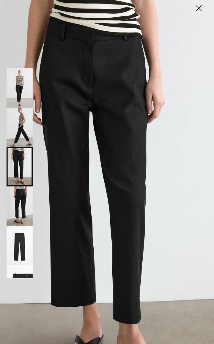 Брюки прямого кроя massimo dutti