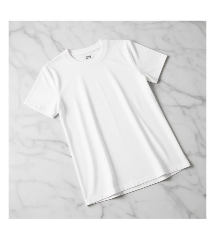 Белая футболка Uniqlo хлопок свободная free size