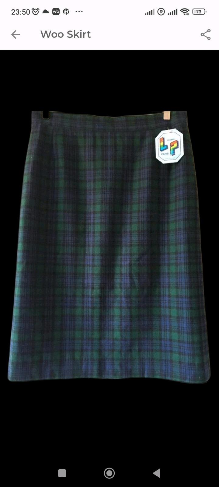 Шерстяная юбка в клетку