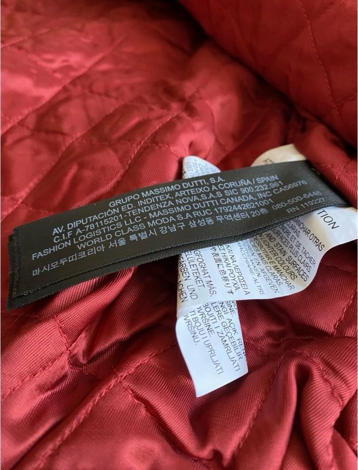 Утепленная кожаная куртка Massimo Dutti