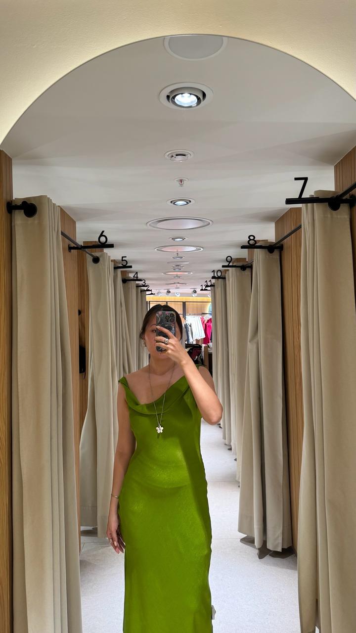 Зеленое платье Mango