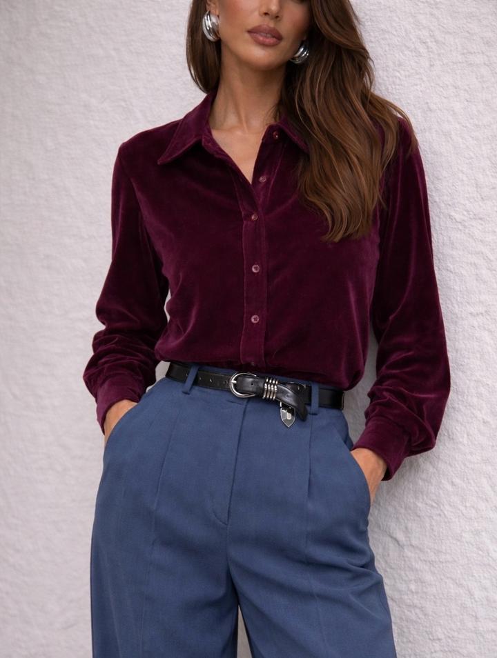 Бархатная блуза