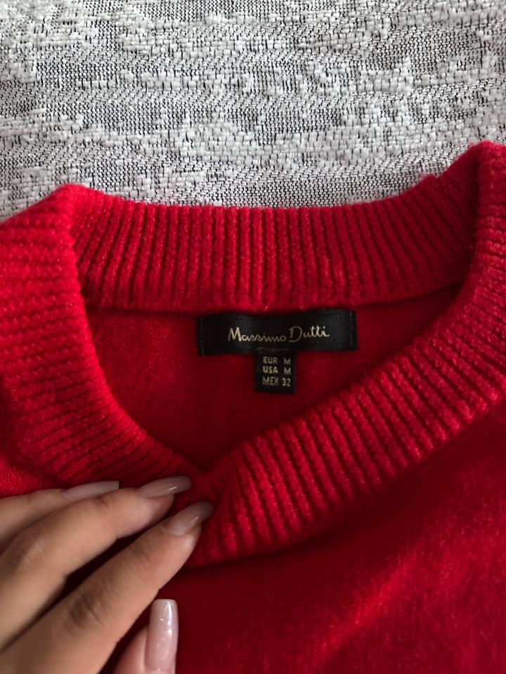 Красный свитер massimo dutti