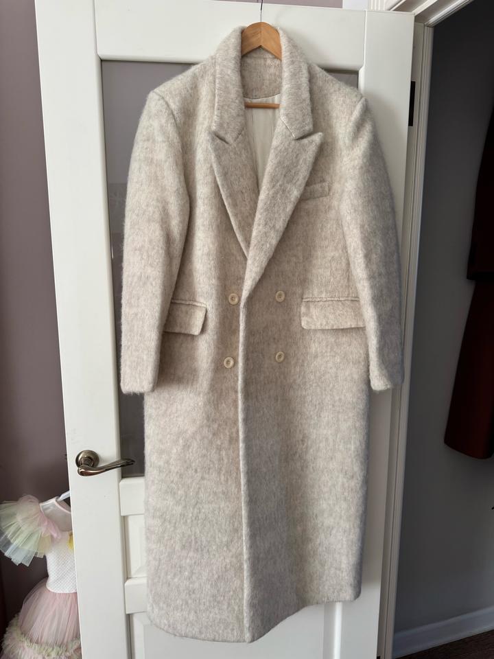 Шерстное стеганое пальто