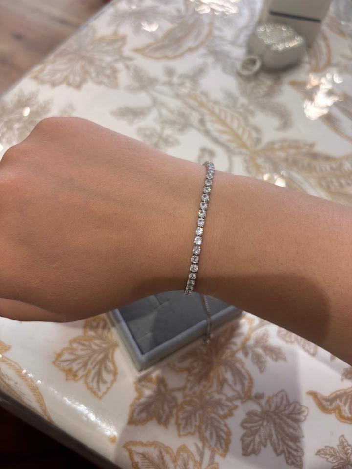 Теннисный браслет из серебра 925 пробы