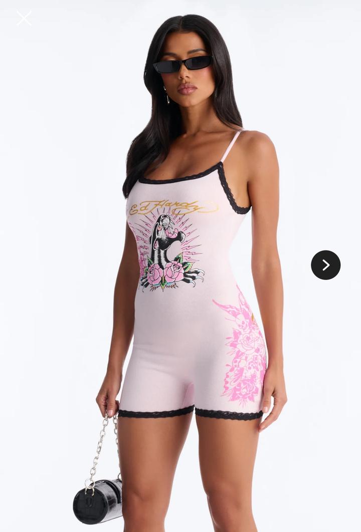 Ed Hardy розовый комбинезон