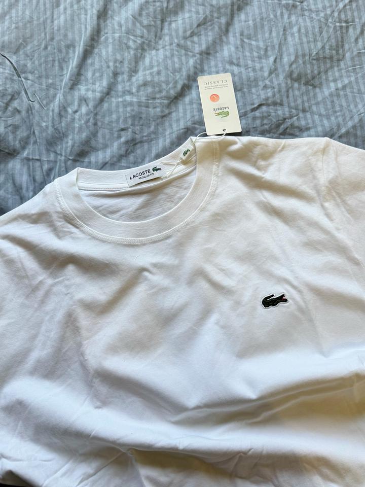 Lacoste белая футболка