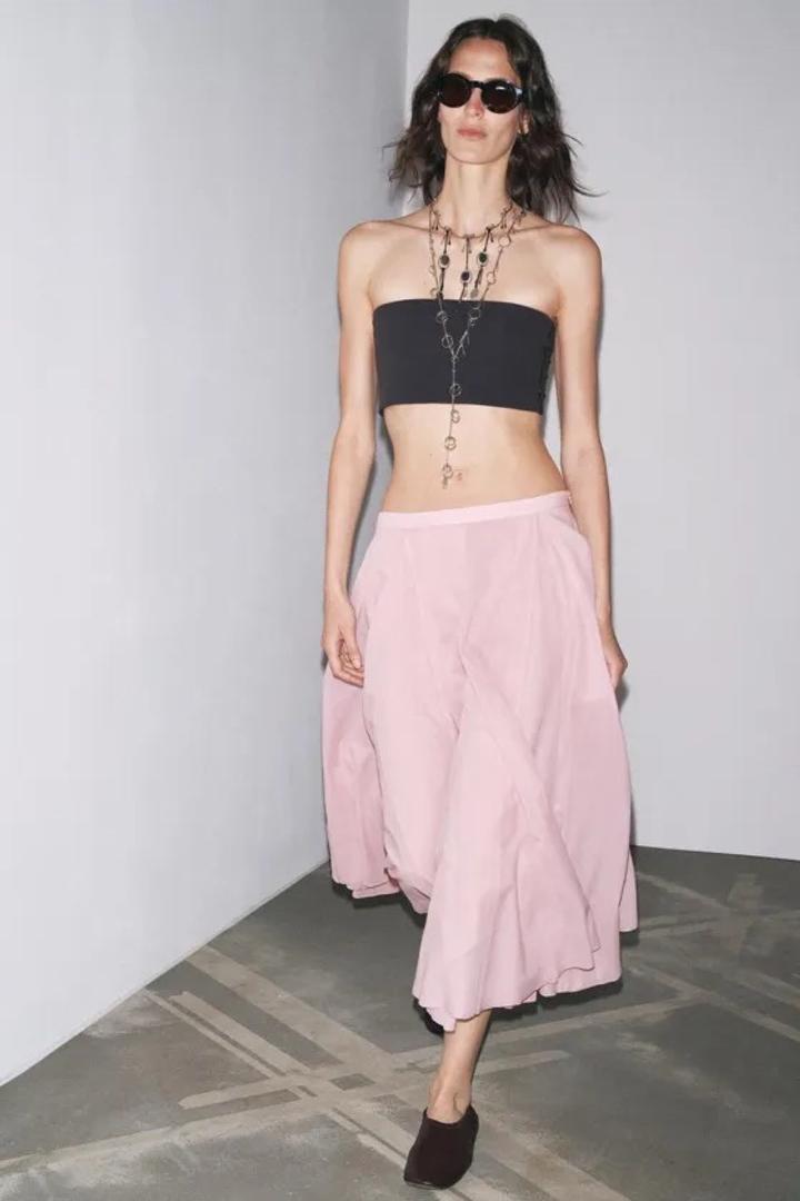 Стильная юбка Zara 100% хлопок L