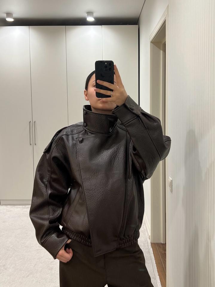 Кожаная куртка Zara