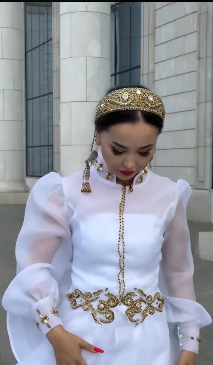 Белое платье для Сырға Салу. Қыз Ұзату. Узату