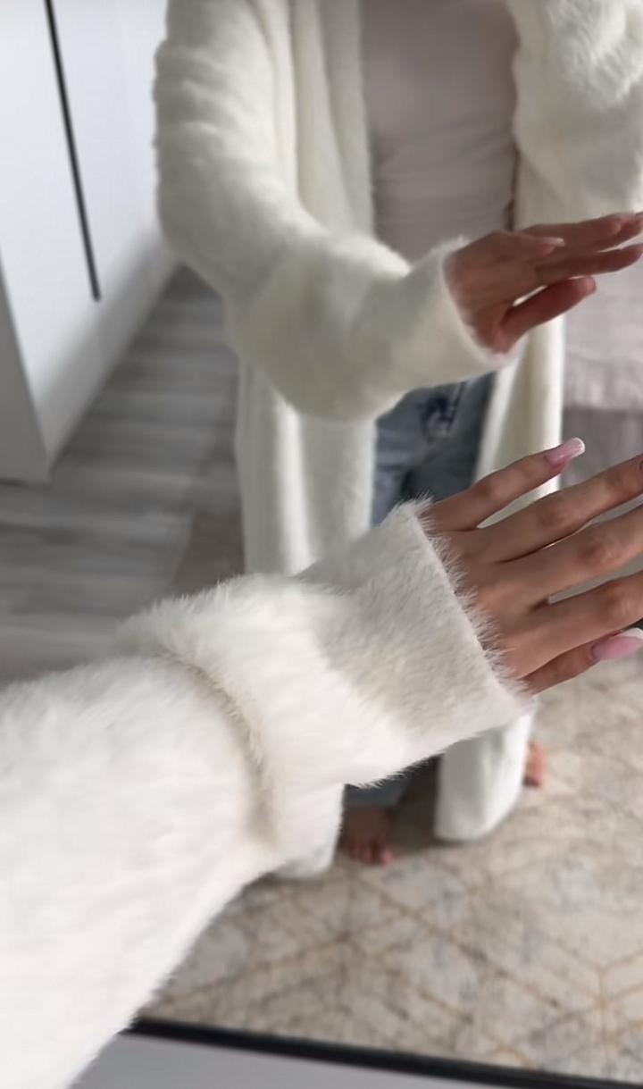 Длинная альпака кардиган