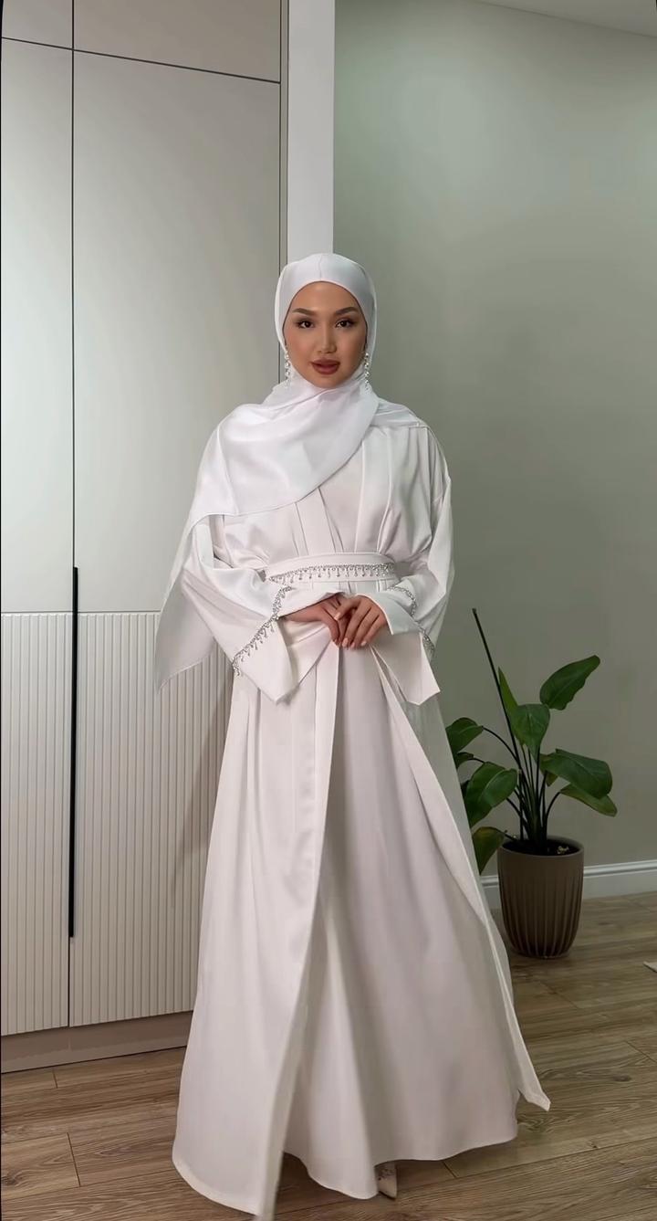 Платье с абайкой на никах и платок