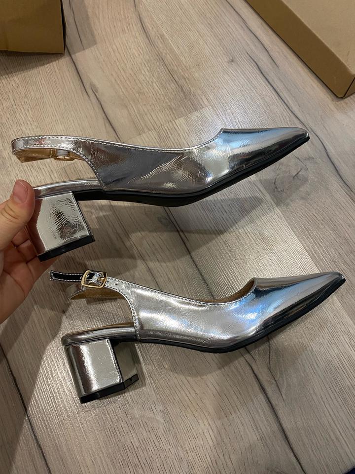 Туфли серебристый