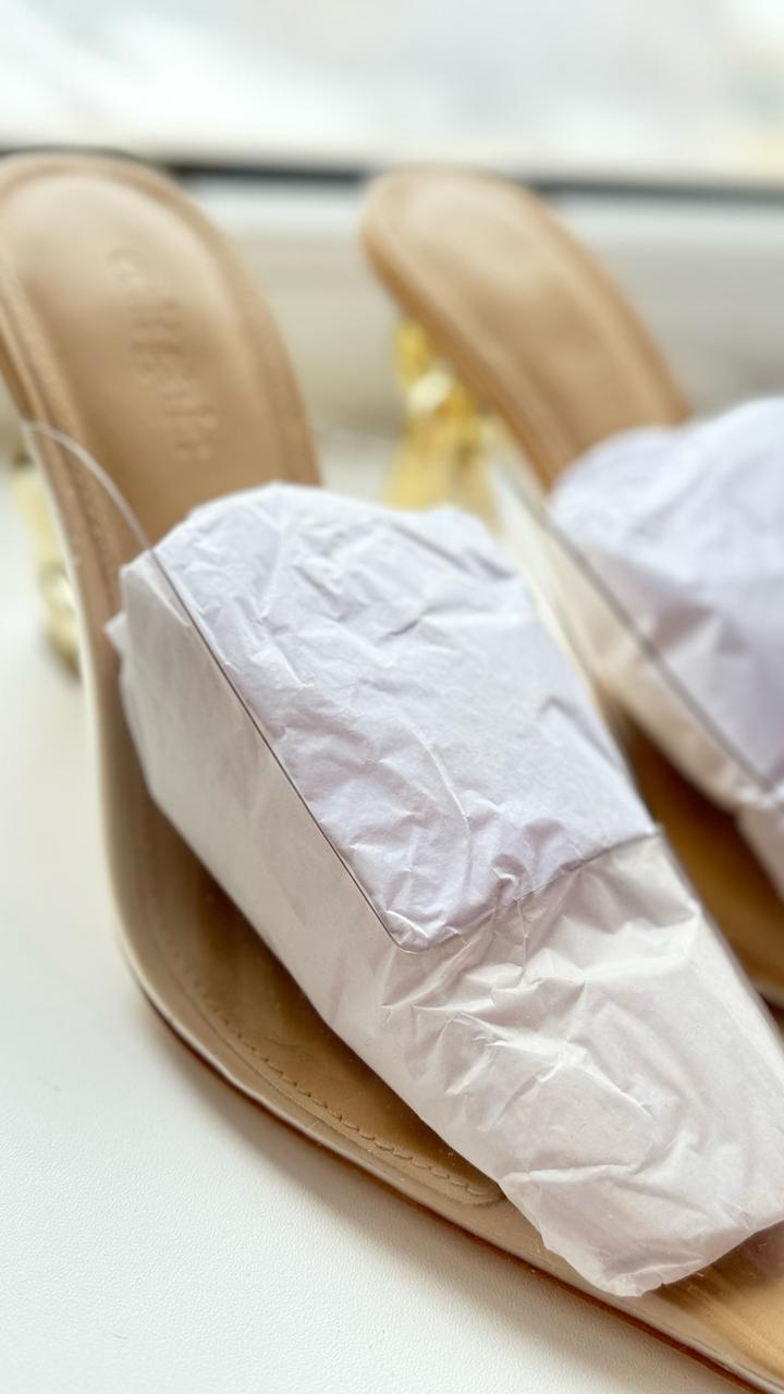 CULT GAIA мюли Carmen, прозрачный, золотой