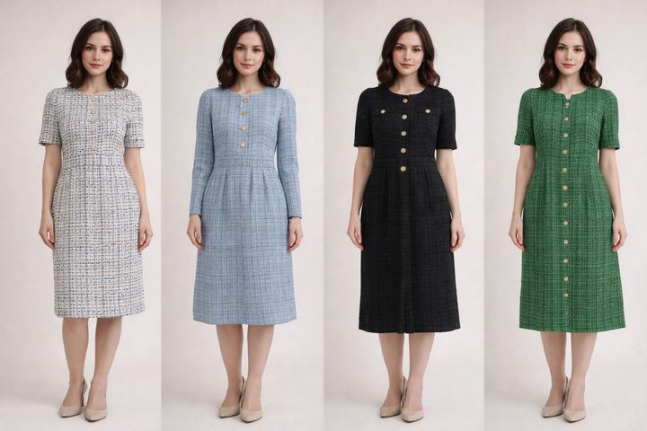 Твидовое платье