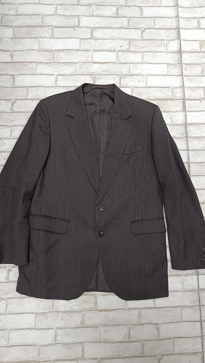 Винтаж Коричневый в клетку мужской пиджак