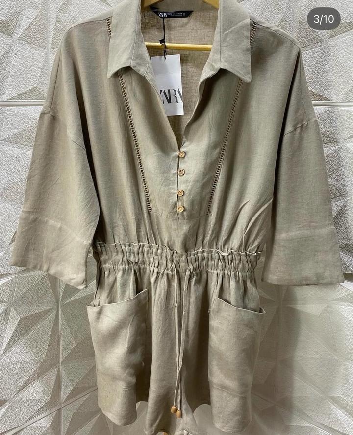 льняной комбинезон Zara