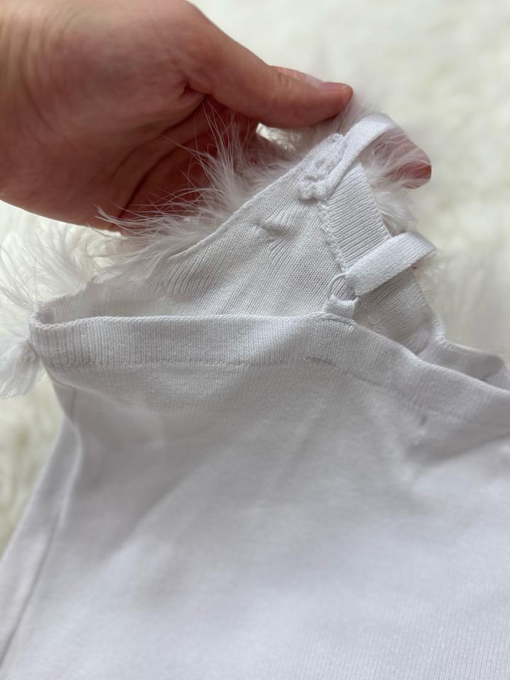 Майка топ с перьями