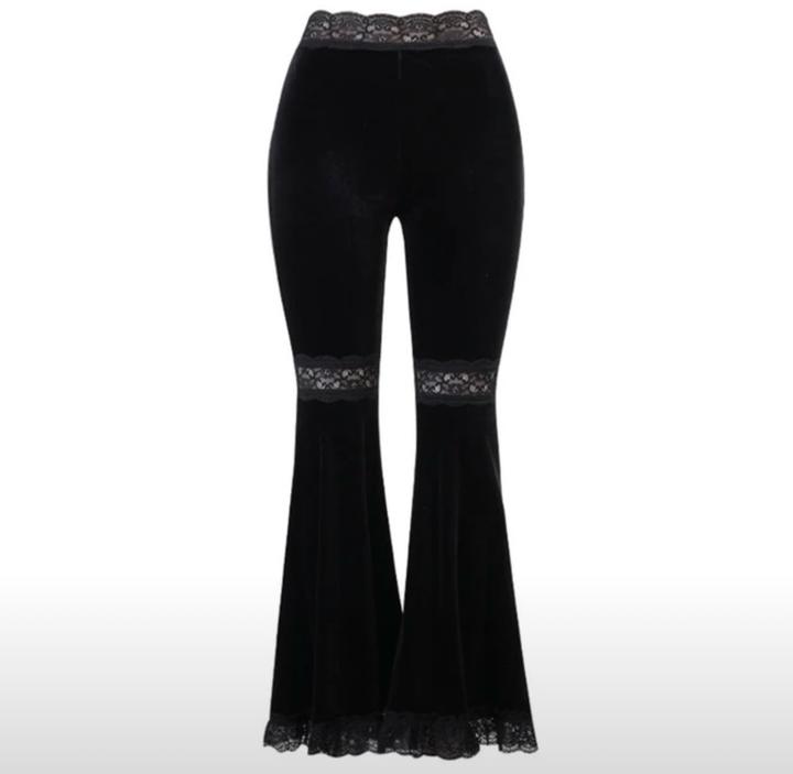 Бархатные брюки - клеш gothic