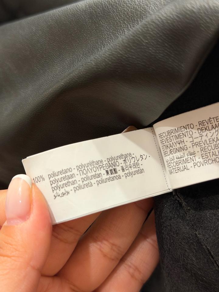 Черное кожаное платье Zara kids