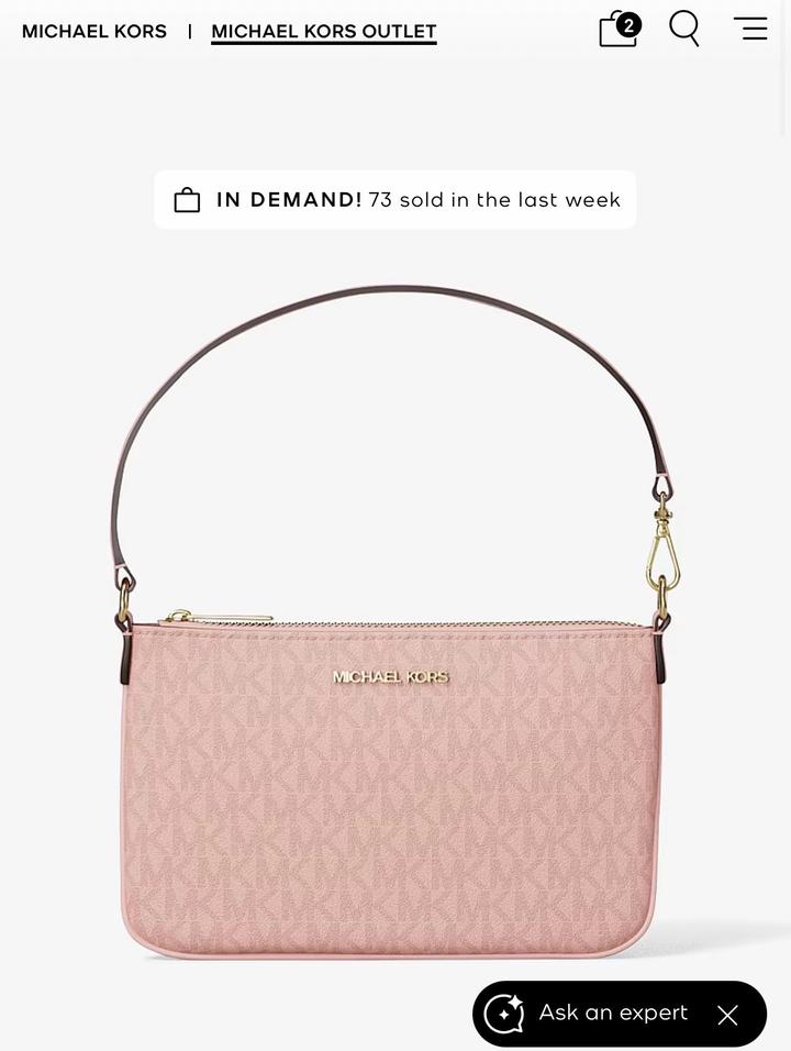 Сумка клатч Michael Kors, светло розовая..