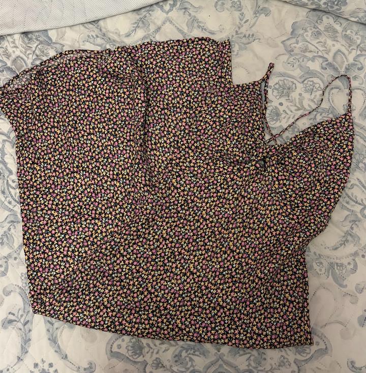 Платье миди с цветами