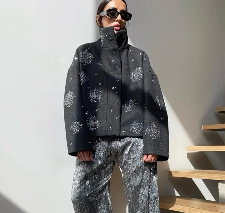 Бомбер со стразами