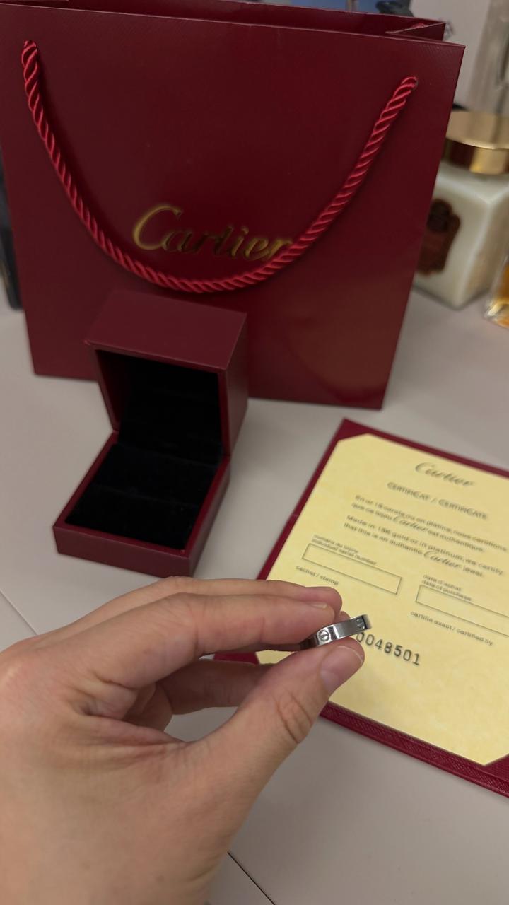 Кольцо Cartier люкс 1:1 в полной комплектации материал сталь