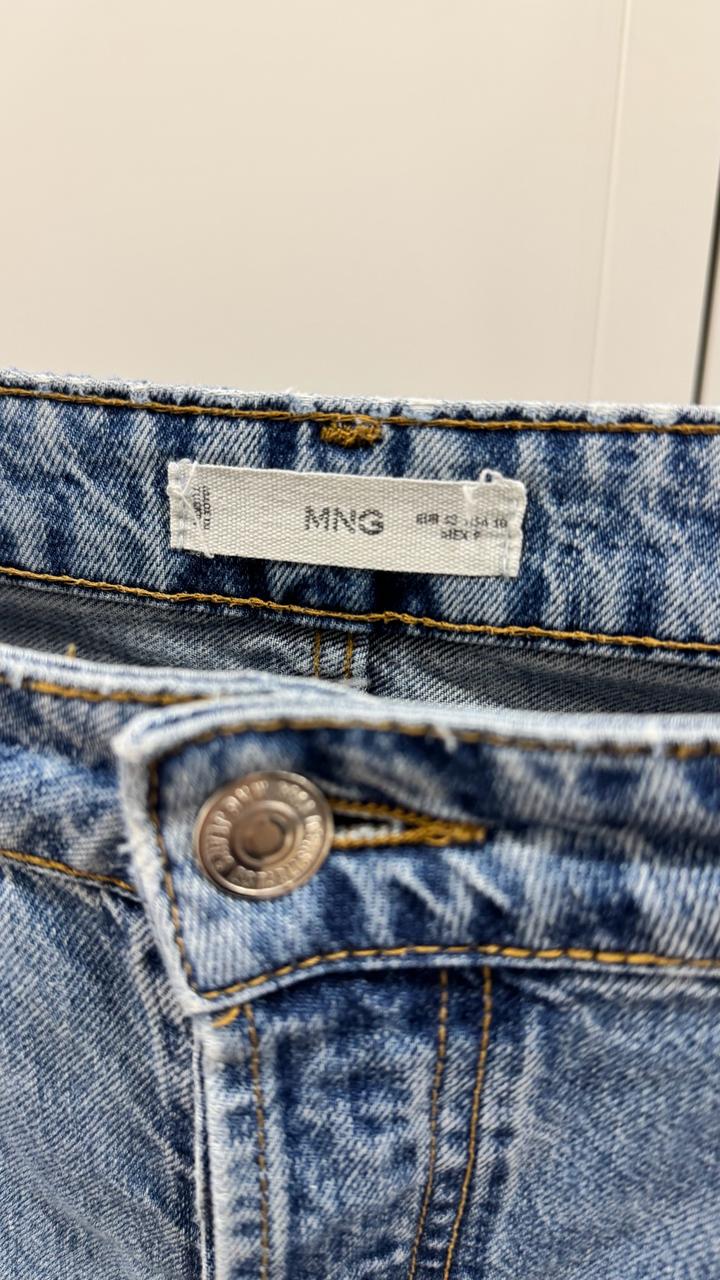 Mango голубые джинсы с разрезами, размер по бирке EUR 42