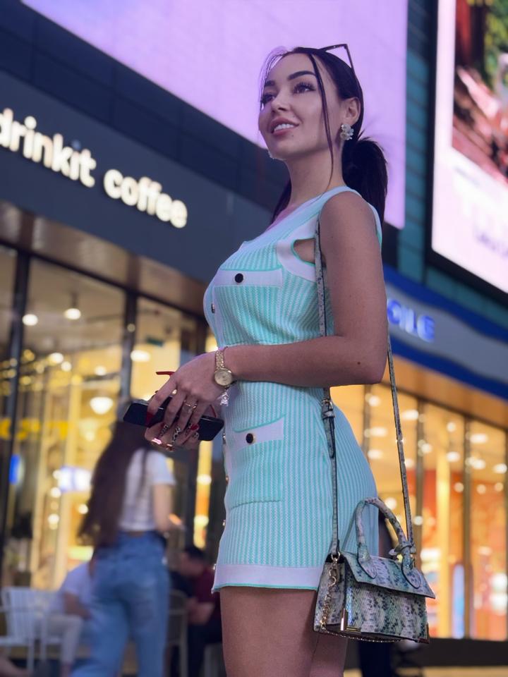 Вязаное платье-жилет в стиле Chanel
