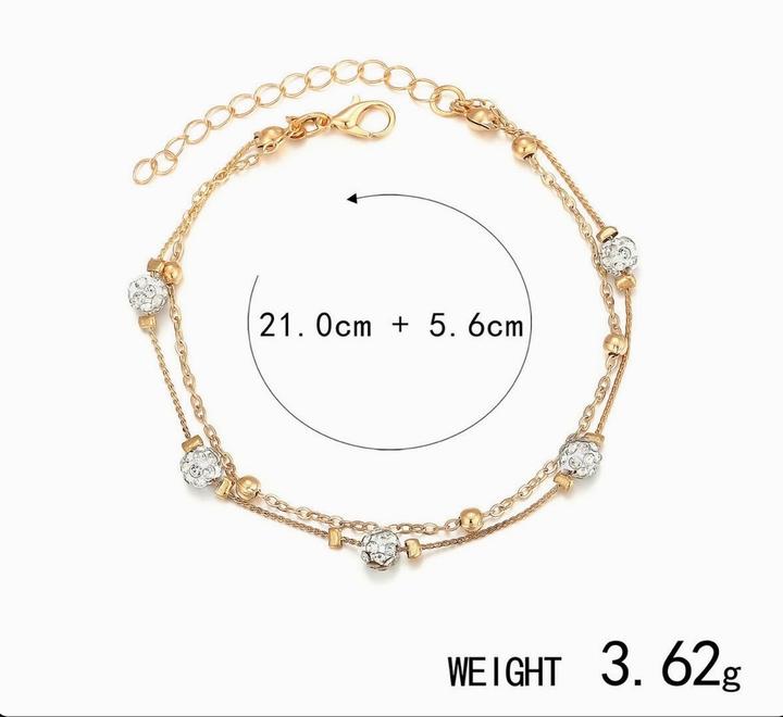 Красивый элегантный браслет из сплава со стразами