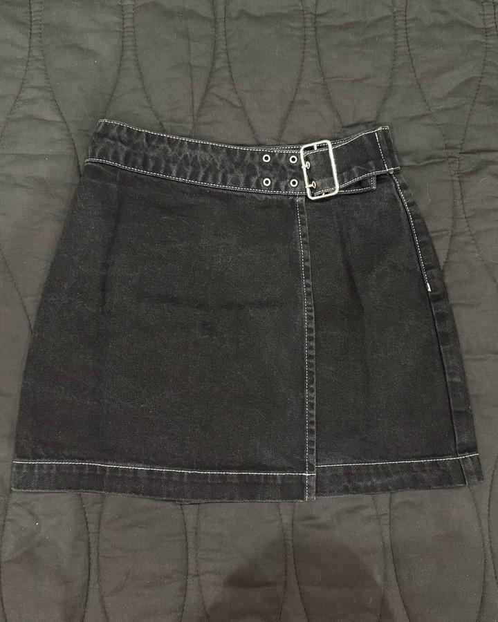 Джинсовая юбка на запах Mango