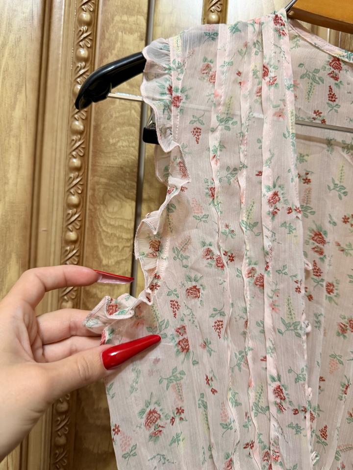 Нежная прозрачная накидка H&M в цветочный принт 🌸