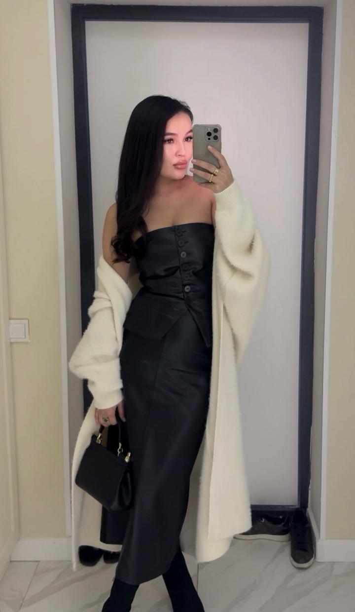 Кожаный корсет и юбка от CHIA❤️