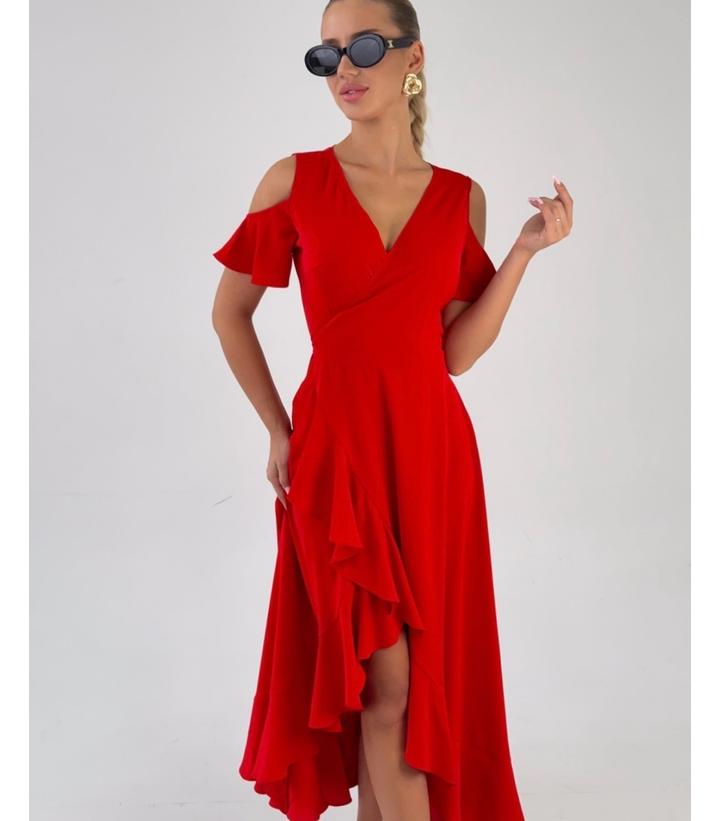 Красное платье на запах