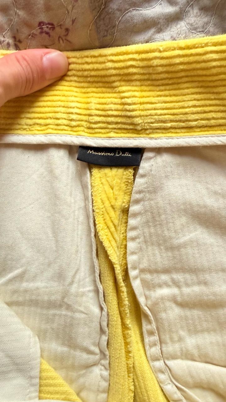 Желтые вельветовые джинсы Massimo Duti, 36