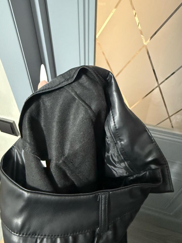 Кожаные клеш штаны