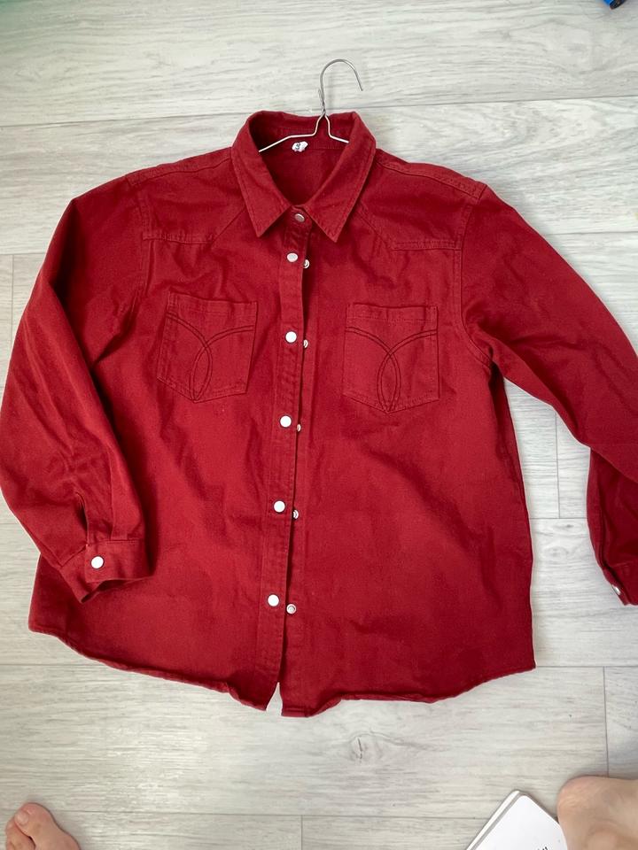 Рубашка бордовая