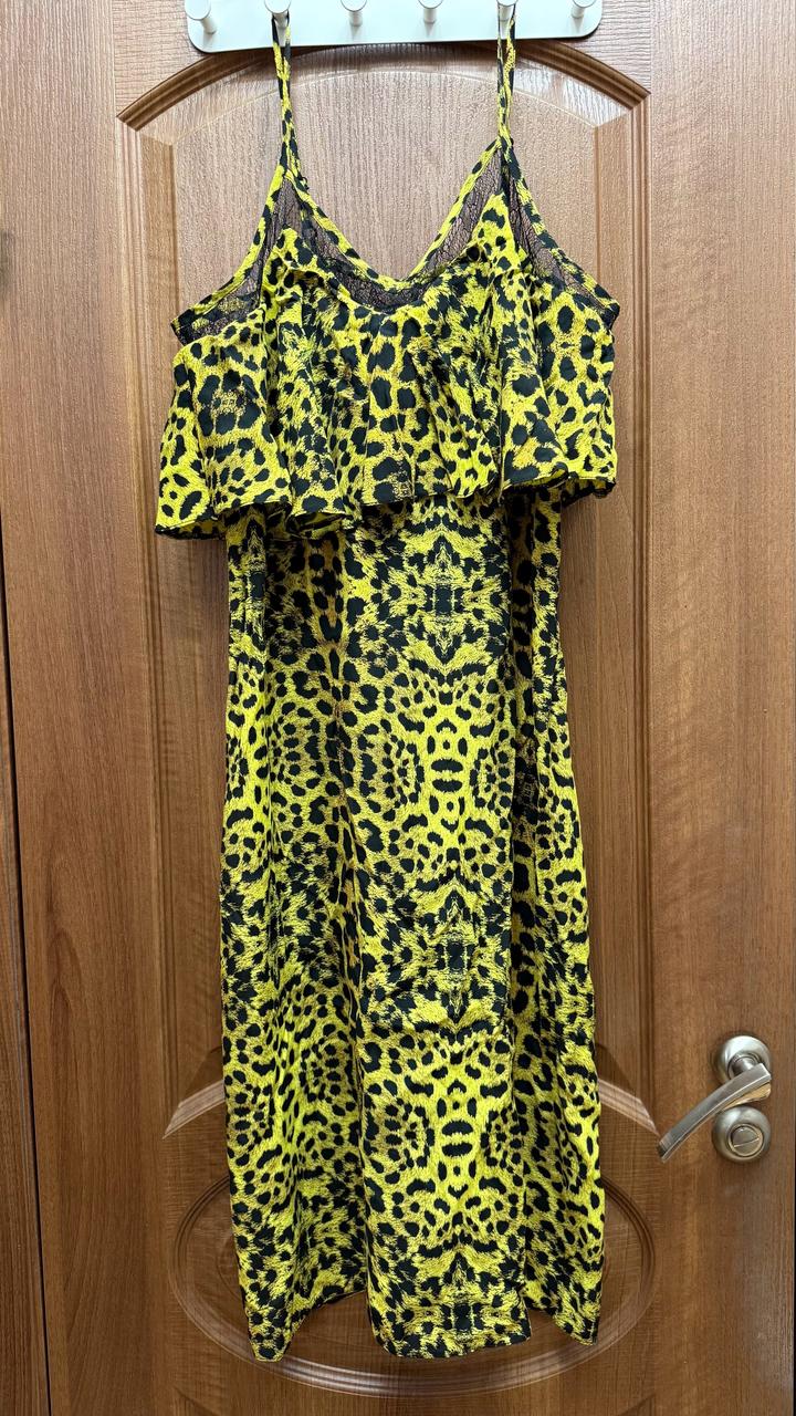 Лаймовое легкое платье River island