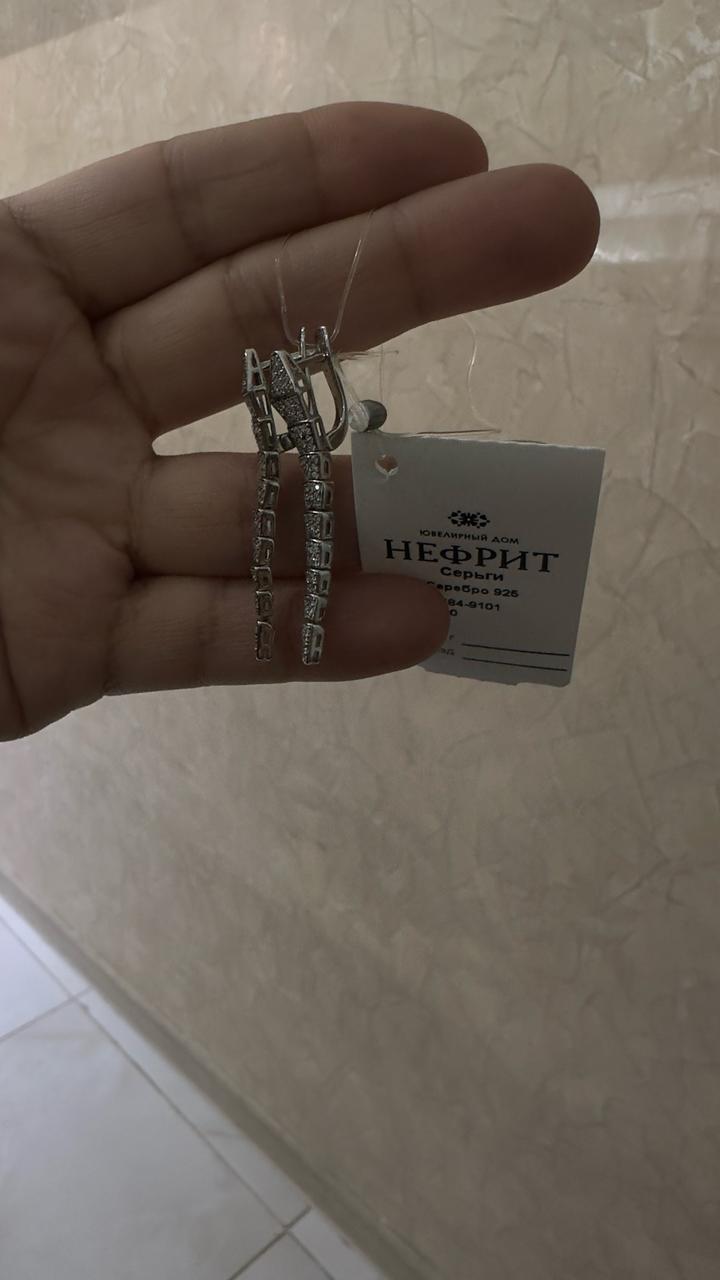 Серьги серебряные