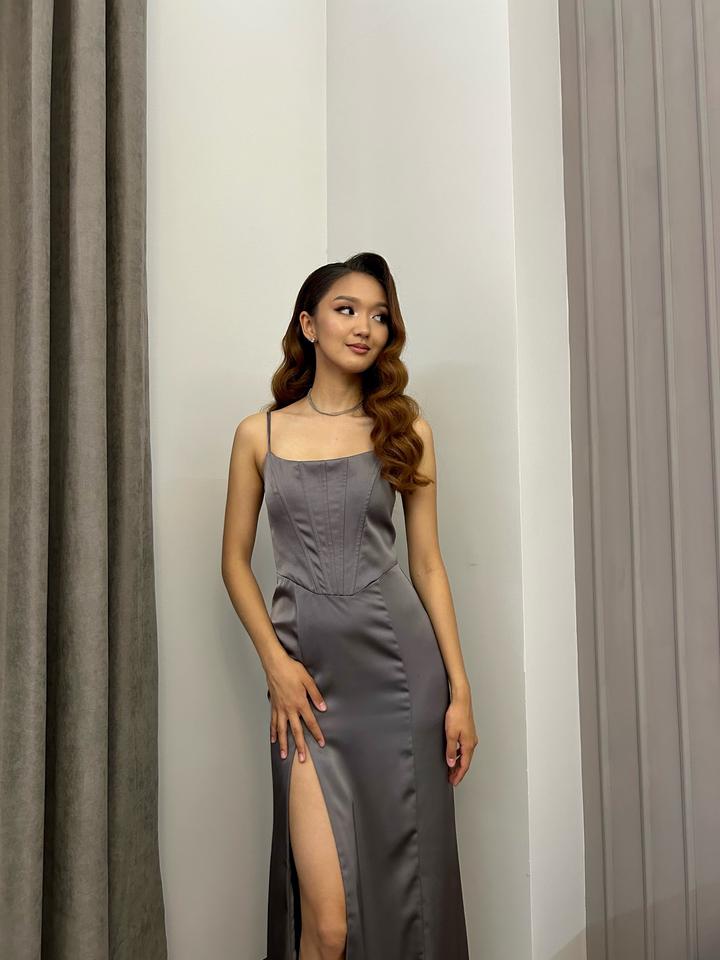 Серое платье Lichi