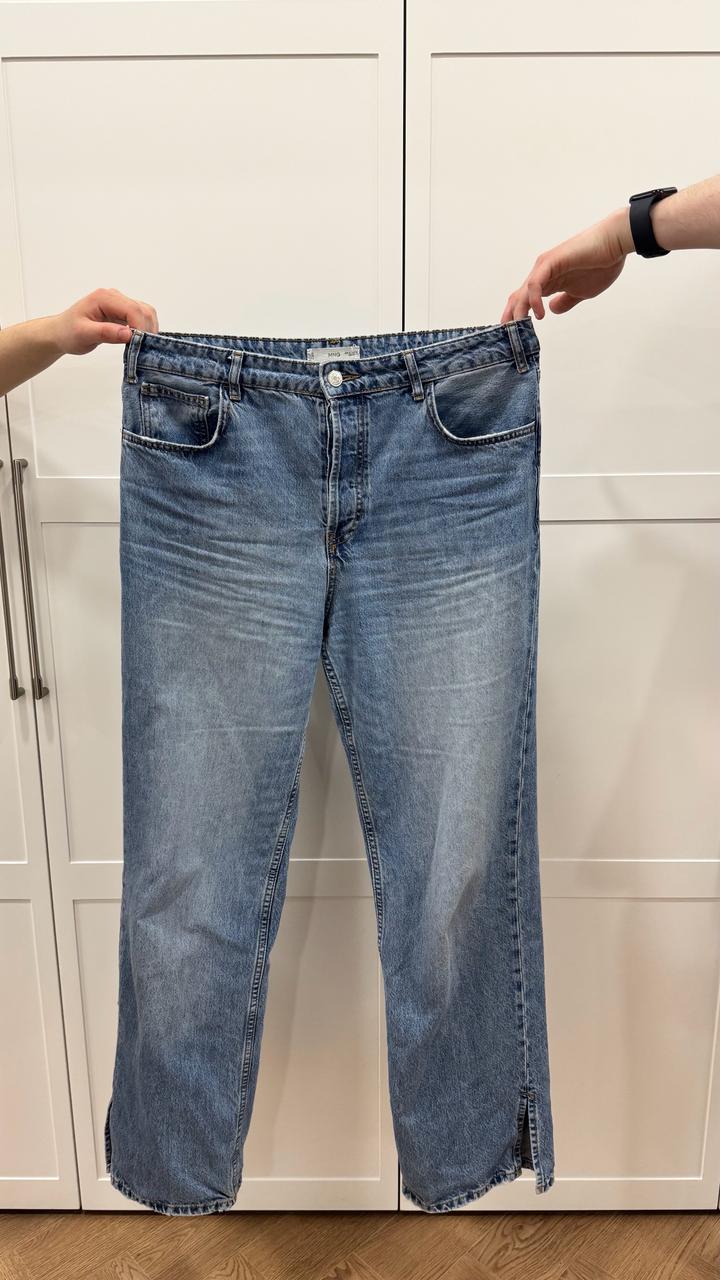 Mango голубые джинсы с разрезами, размер по бирке EUR 42